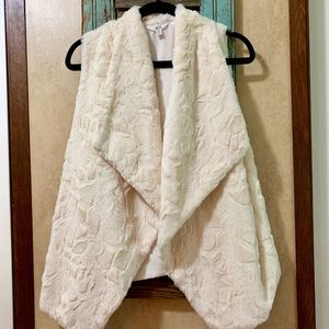 Faux Fur Vest White! NEVER WORN.